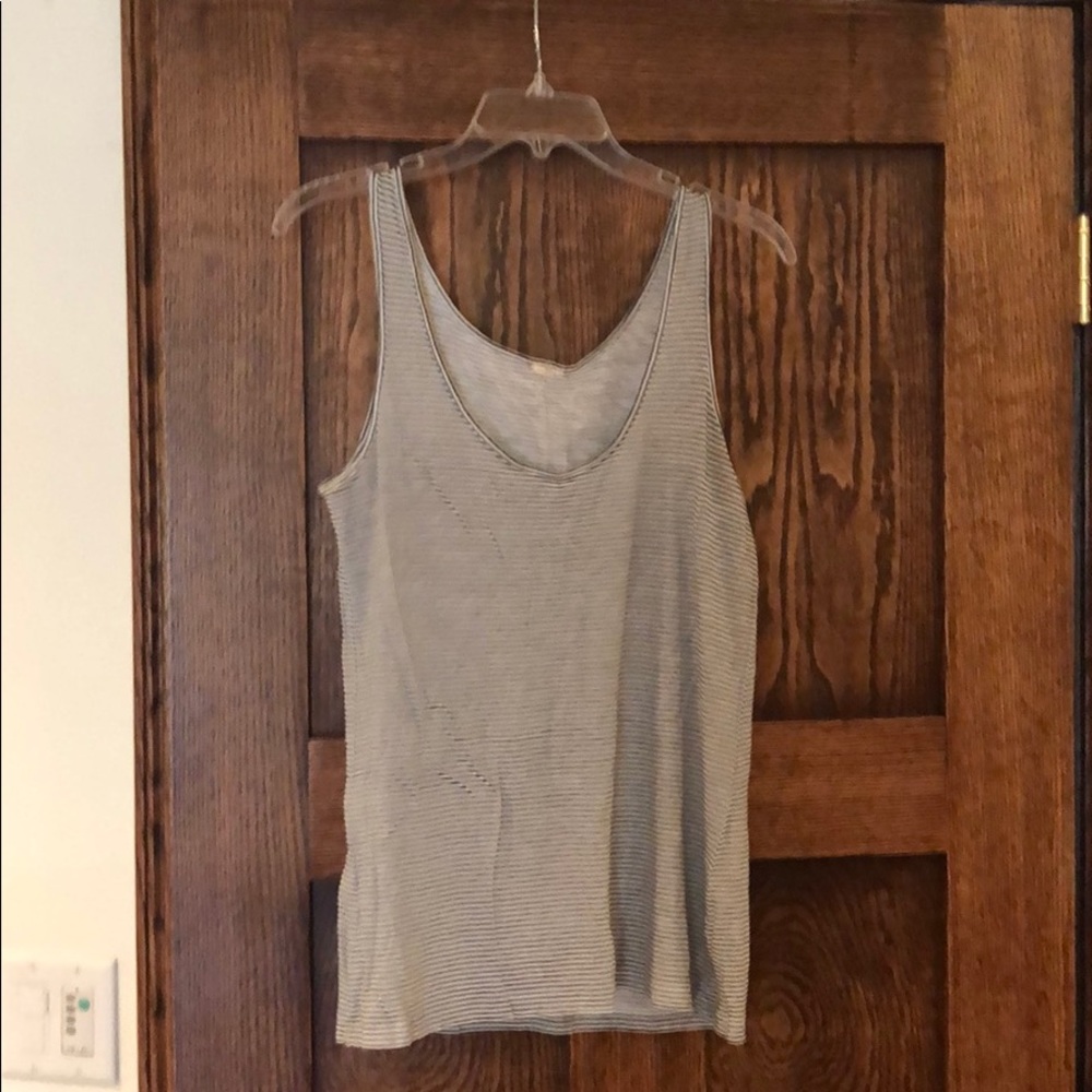 J. Crew black-white striped tank top